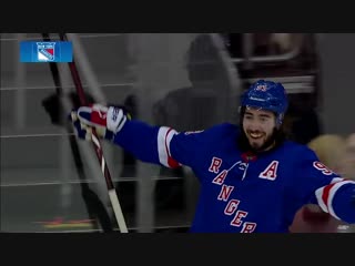 Mika zibanejad scores a goal each period to burn devils for a hat trick