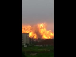 An explosion occurred at the tianjiayi chemical production facility in yancheng china thursday morning