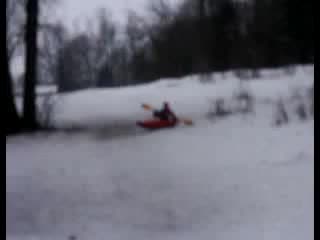 Fucking snow kayaking