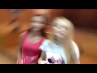 Brunette big tits girl sucks dick front of her bf