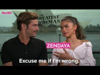 Zac and zendaya on filming the #greatestshowman
