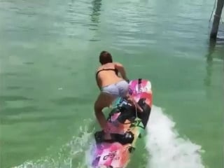 A motorized wake board