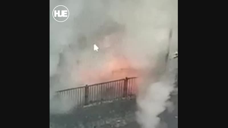 На северо востоке москвы сгорел автобус