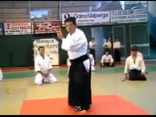 Saito morihiro shihan​ seminar in 1985 osimo italy aiki jo