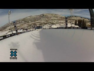 Gopro hd hannah teter snowboard superpipe tv course preview winter x games 2012