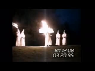 Klansman accidentally sets self on fire