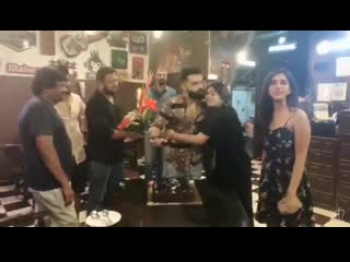 Birthday celebrations of energetic star @ramsayz with ismartshankar team hbdrapo @purijagan @charmmeofficial @nabhanates