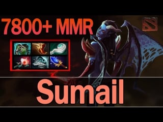 Dota 2 sumail plays queen of pain 7800+ mmr | ranked match gameplay