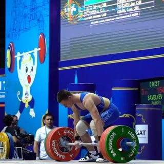 Anatoliy savelyev ( 62kg, 17y/o) clean and jerking 154kg/340lb at the 2017 youth worlds