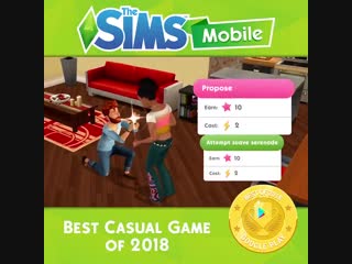 Thank you googleplay for choosing the sims mobile as best casual game of 2018!