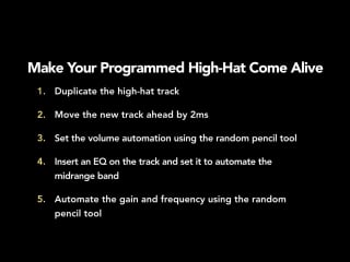 14 make your programmed hi hat come alive