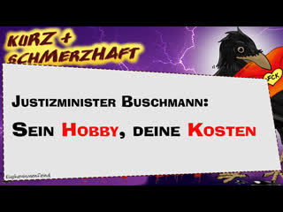 Minister buschmann sein hobby, deine kosten! | musikproduktion in der dienstzeit? | rücktritt!