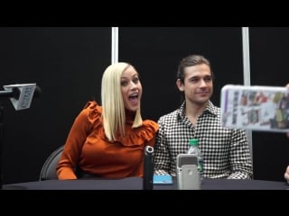 Olivia taylor dudley and jason ralph for the magicians at nycc 2016