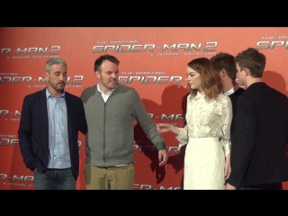The amazing spider man 2 marc webb, andrew garfield, emma stone dane dehaan in italy