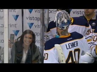 Gotta see it lehner waves at fan, gets pulled, stares down bylsma