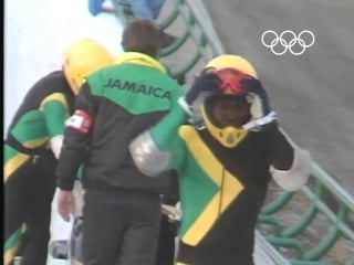 Jamaican bobsleigh team debut at calgary 1988 winter olympics