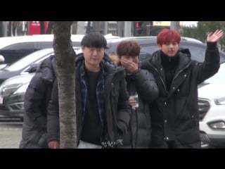 [fancam] [170105] b1a4 @ on the way to sbs "love fm nam hee suk's cider"