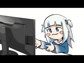 [unstoppablephoenix] gawr gura bangs her elbow playing among us (animated by @dudultv)