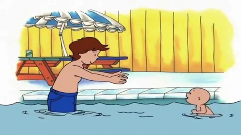 Caillou learns to swim (with subtitles)