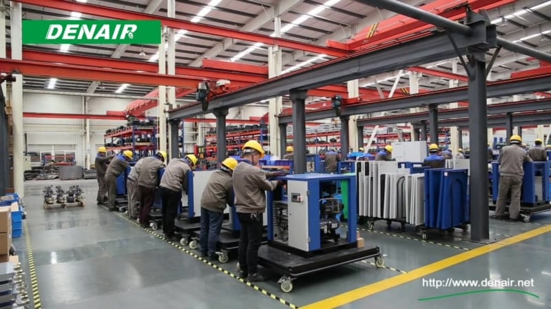 Фабрика по производству винтовых компрессоров denair