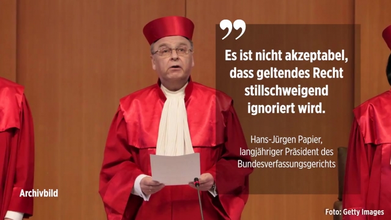 Diesel krise sowie illegale zuwanderung ex verfassungsgerichtspräsident fürchtet"willkürherrschaft"