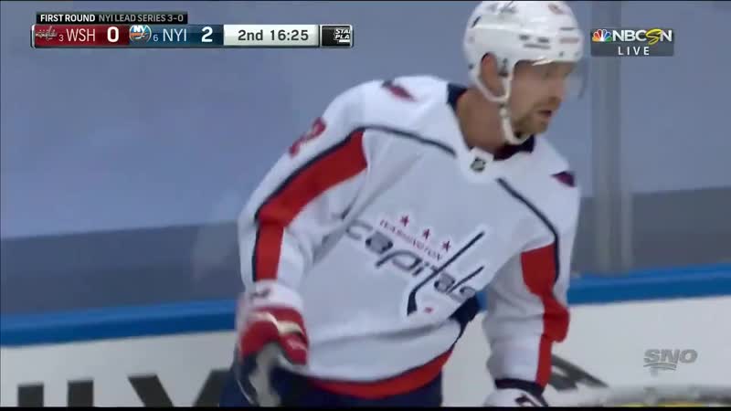 Evgeny kuznetsov powers by islanders and scores on semyon varlamov