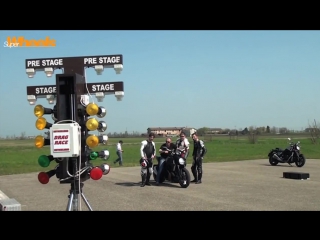 Diavel vs v max quarter mile race