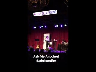 Chris colfer on “npr’s ask me another” via alvina ling’s instagram stories (july 10, 2017)