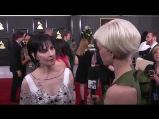 2017 grammys red carpet with travis barker, skrillex, lil yachty, enya, and jidenna