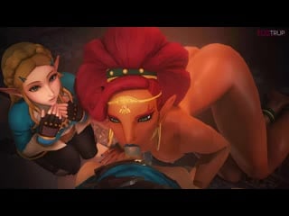 Zelda x link x urbosa group sex; oral sex; minet; blowjob; facefuck; 3d sex porno hentai; (by fugtrup) [the legend of zelda]