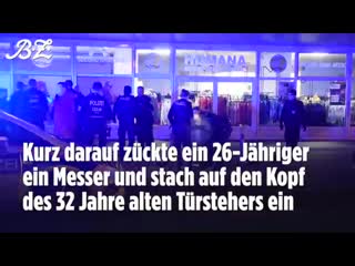 Prügelei vor disko am alexanderplatz 4 verletzte! anschliessend mit messer auf türsteher eingestochen