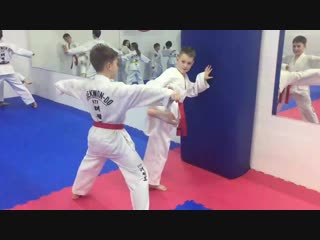 Заключительная тренироа в клубе таэквон до «волна» 28 12 2018 г