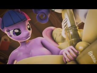 1792887 screwingwithsfm fluttershy twilight sparkle rarity futa cum animated