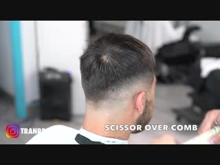 Barber tutorial textured crop top with drop fade