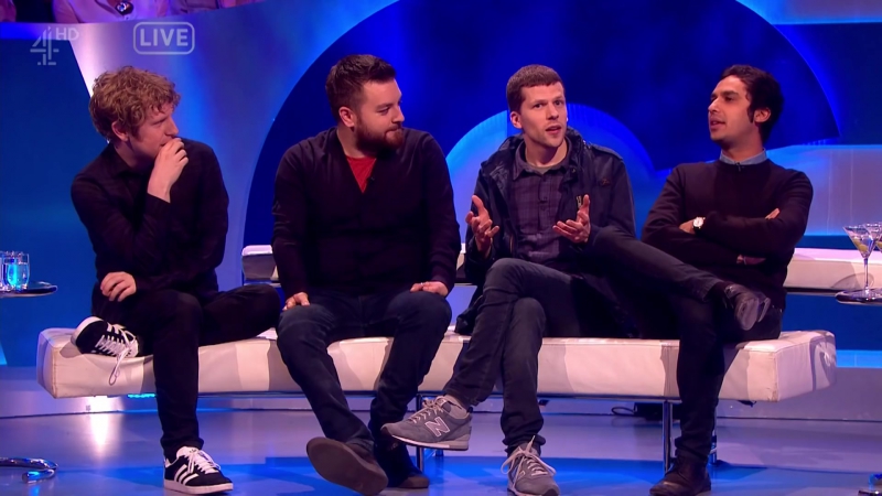 Jesse eisenberg reacts to crack sniffing joachim löw the last leg