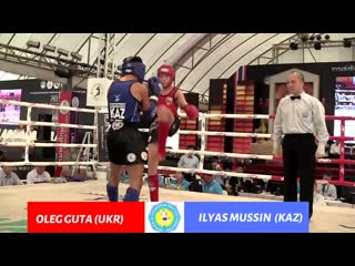 48kg oleg guta (ukr) vs ilyas mussin (kaz) ifma world muaythai championships 2015 bangkok thailand