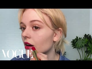 Emily alyn lind reveals her 7 step guide to a perfect red lip | beauty secrets | vogue