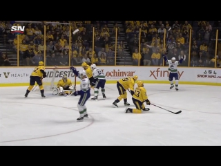 Canucks daniel sedin reaches 1,000 points with goal against predators