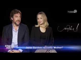 Effetto notte speciale venezia74 jennifer lawrence e javier bardem, protagonisti di mother