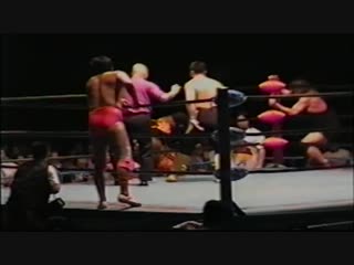 Kenta kobashi/giant kimala ii vs toshiaki kawada/gary albright [handheld]