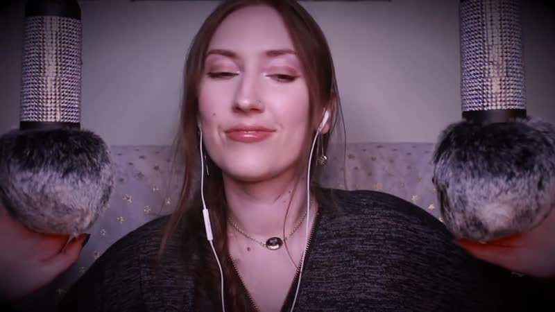Asmr brain massage whispering ❤️ face brushing, stipple, sleepy trigger words