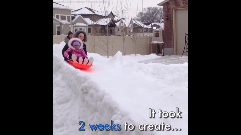 Toboggan porn video – Family builds amazing own toboggan course