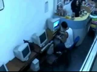 Fucking in an internet cafe