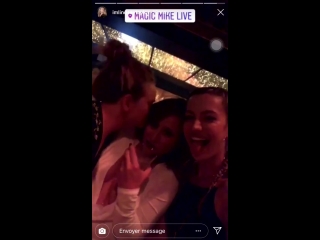 Britt, her best friend britnee and lindsay tpornr at the magic mike show last night
