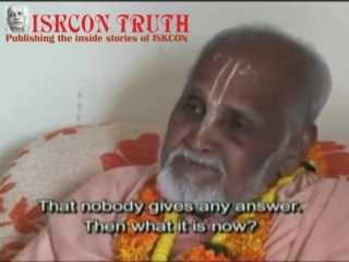 Interview with puri maharadja (srila prabhupada's godbrother) vrindavan,