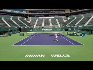 Looking forward to bringing you coverage from indian wells over the next 2 weeks for @tennisnewstpn great start to the day,