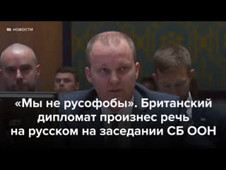 «мы не русофобы» британский дипломат выступил в оон на русском