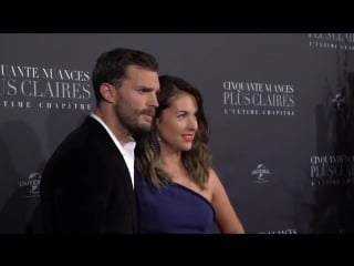 Fifty shades freed photocall in paris (jamie dornan, dakota johnson, rita ora)