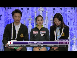 World figure skating championships milano 2018 satoko miyahara fp 24 march 2018