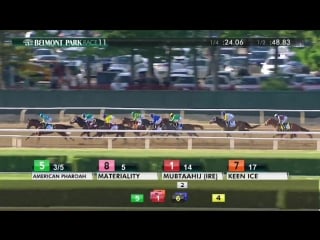 American pharoah wins the triple crown 2015 belmont stakes (g1)